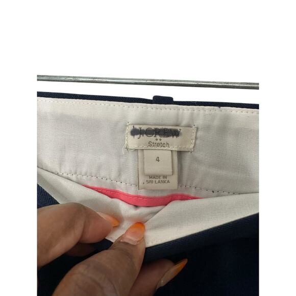 J.Crew Winnie Pants Blue Office Work Career Business Skinny Leg Trousers Size 4 - Picture 2 of 11